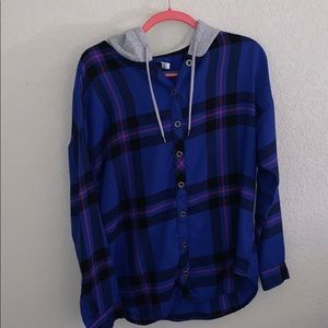 bdg hooded flannel size s